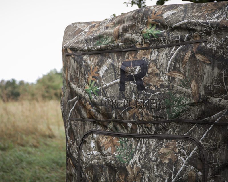 forerunner logo on hunting blind