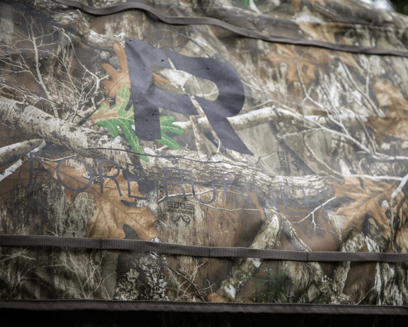 ForeRunner logo on hunting blind